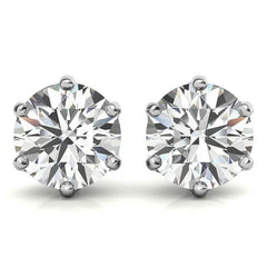 6-Prong Interwoven Crown Moissanite Stud Earrings