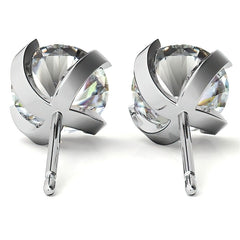 4-Prong Twisted Prong Moissanite Stud Earrings