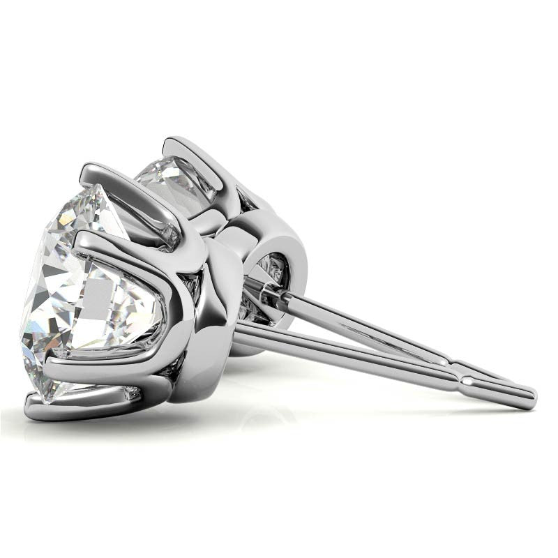 6-Prong Crown Moissanite Stud Earrings