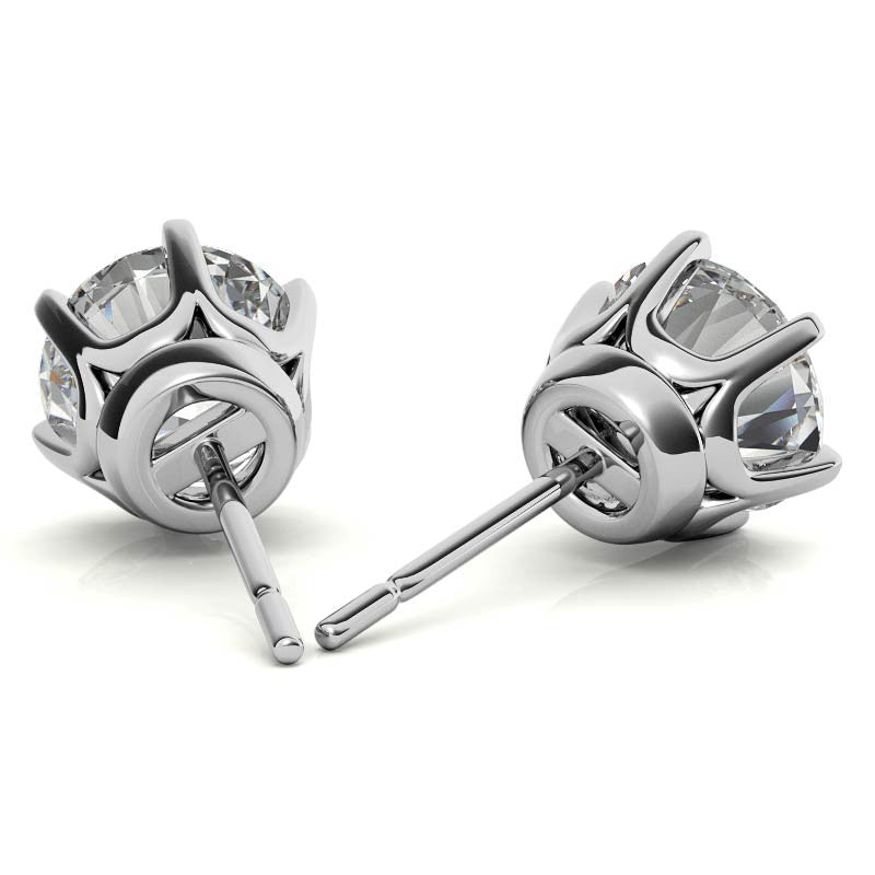 6-Prong Crown Moissanite Stud Earrings
