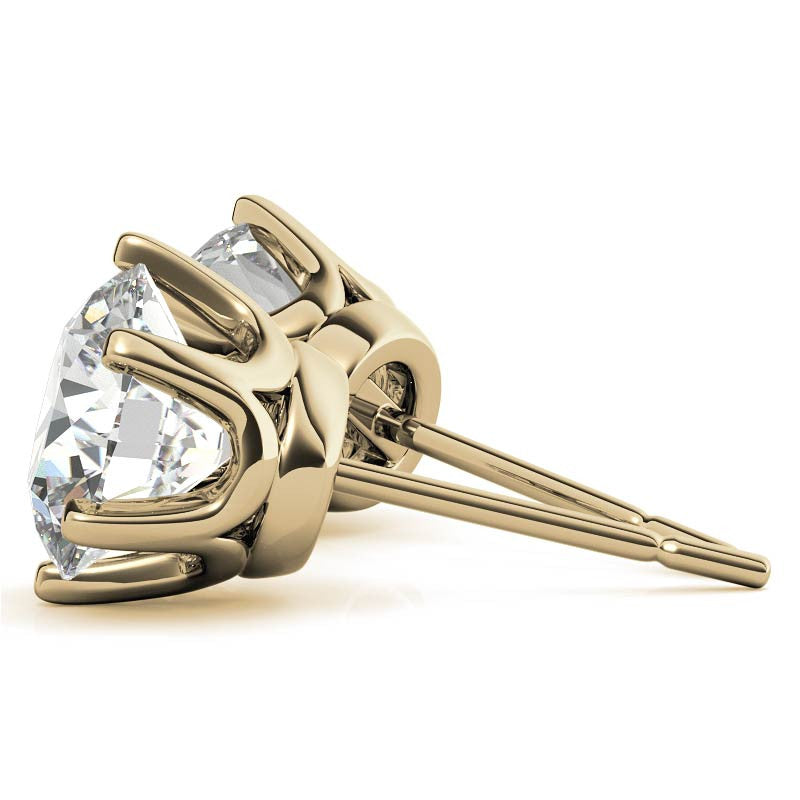 6-Prong Crown Moissanite Stud Earrings