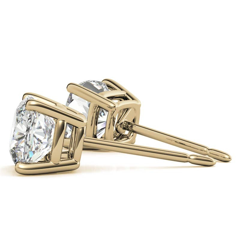 Cushion Moissanite Stud Earrings