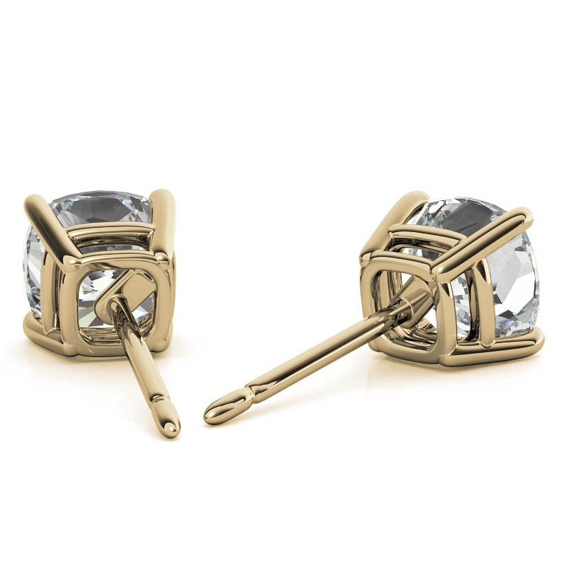 Cushion Moissanite Stud Earrings