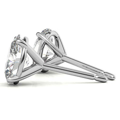 4-prong Oval Martini Moissanite Stud Earrings