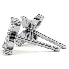 Marquise cut Moissanite Stud Earrings