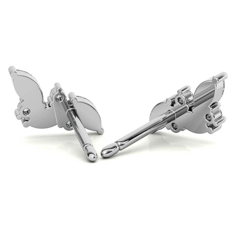 Marquise and Round Moissanite Stud Earrings