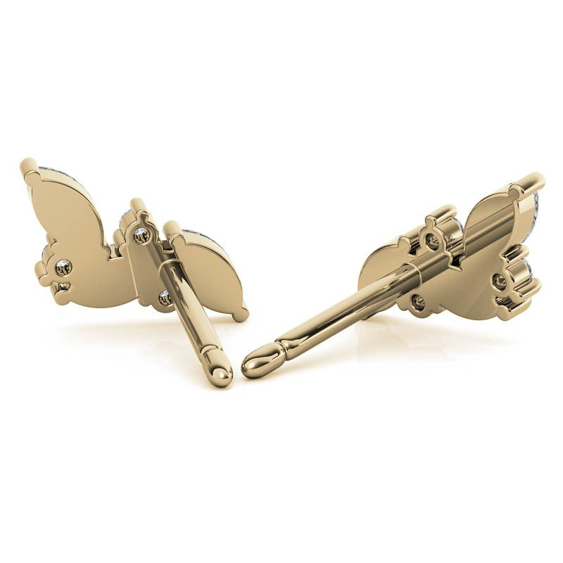 Marquise and Round Moissanite Stud Earrings