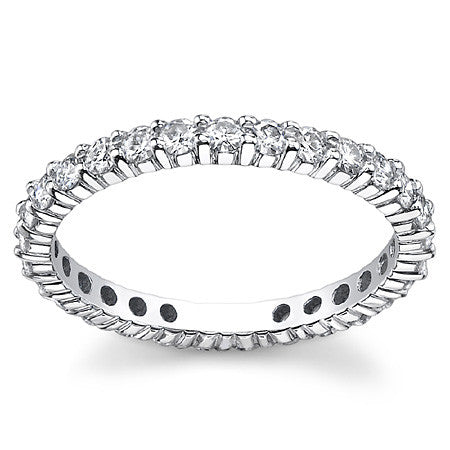 2.0mm Moissanite Shared Prong Eternity Ring