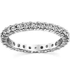 2.0mm Moissanite Shared Prong Eternity Ring