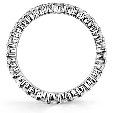 2.0mm Moissanite Shared Prong Eternity Ring