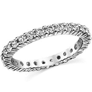 2.0mm Moissanite Shared Prong Eternity Ring