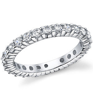 2.5mm Moissanite Shared Prong Eternity Ring