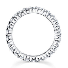 2.5mm Moissanite Shared Prong Eternity Ring