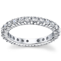2.5mm Moissanite Shared Prong Eternity Ring