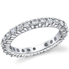 2.5mm Moissanite Shared Prong Eternity Ring
