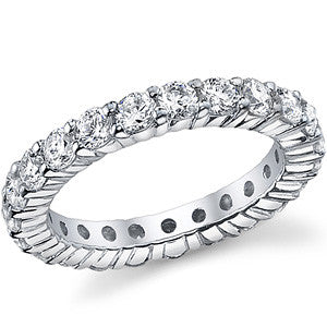 3.0mm Moissanite Shared Prong Eternity Ring
