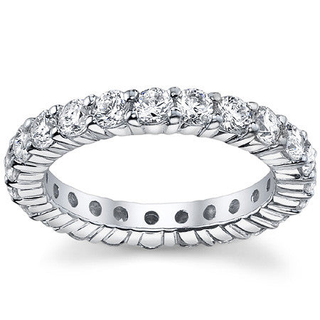 3.0mm Moissanite Shared Prong Eternity Ring