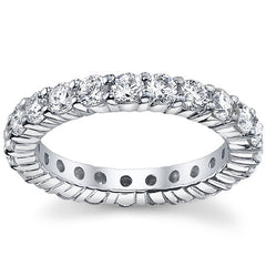 3.0mm Moissanite Shared Prong Eternity Ring
