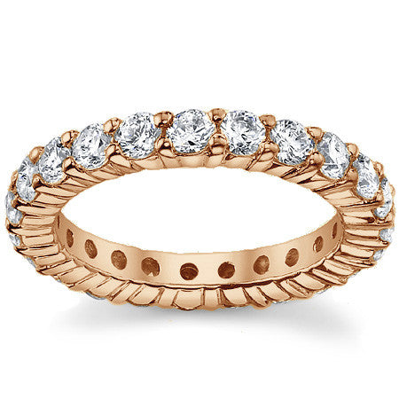 3.0mm Moissanite Shared Prong Eternity Ring