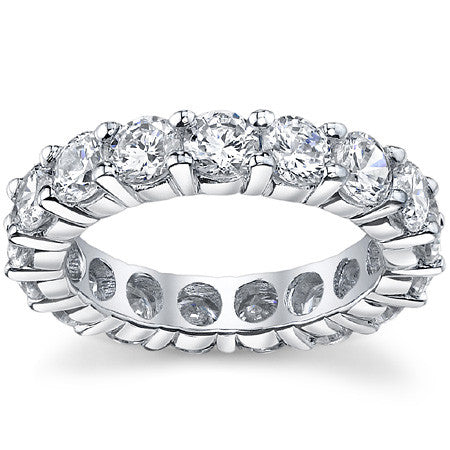 4.0mm Moissanite Shared Prong Eternity Ring