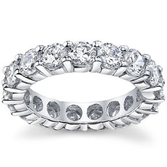 4.0mm Moissanite Shared Prong Eternity Ring