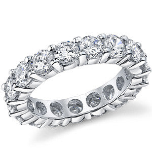 4.0mm Moissanite Shared Prong Eternity Ring