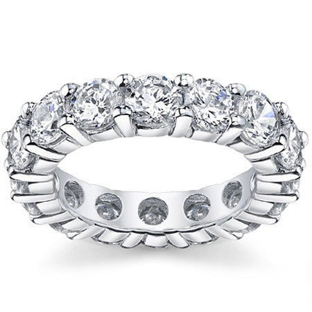 4.5mm Moissanite Shared Prong Eternity Ring