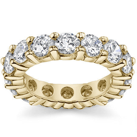 4.5mm Moissanite Shared Prong Eternity Ring