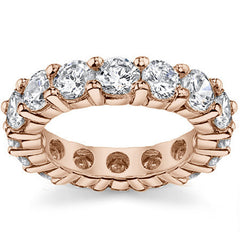 4.5mm Moissanite Shared Prong Eternity Ring