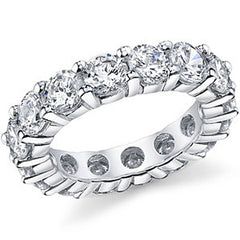 4.5mm Moissanite Shared Prong Eternity Ring