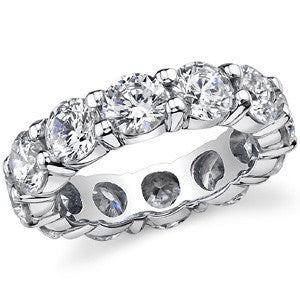 5mm Moissanite Shared Prong Eternity Ring