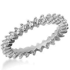 2.0mm Moissanite Shared Prong Eternity Ring