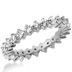 2.5mm Moissanite Shared Prong Eternity Ring