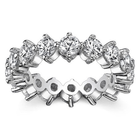 4.0mm Moissanite Shared Prong Eternity Ring