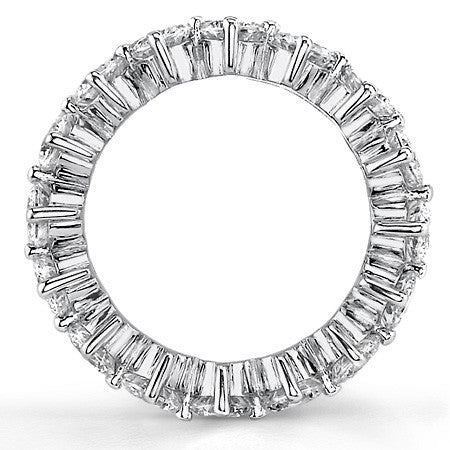 4.0mm Moissanite Shared Prong Eternity Ring