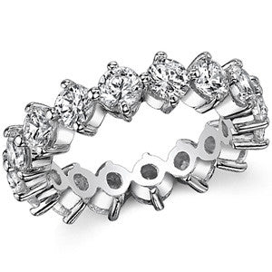 4.0mm Moissanite Shared Prong Eternity Ring