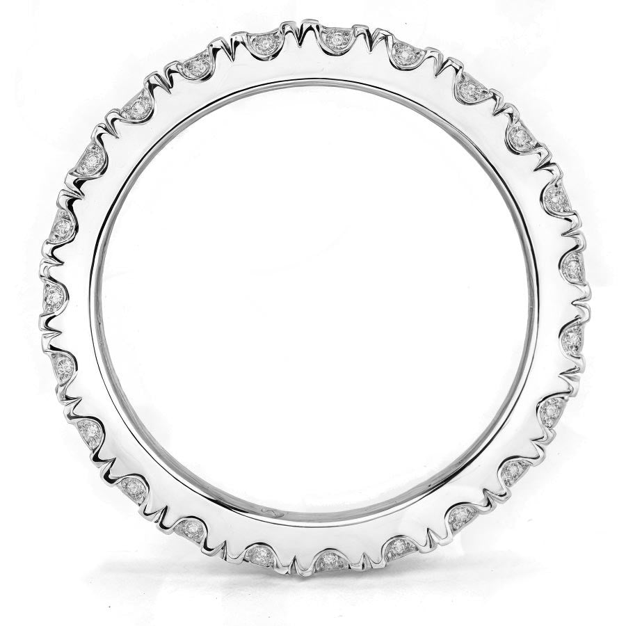 2.5mm Moissanite Round 4-Prong Eternity Ring