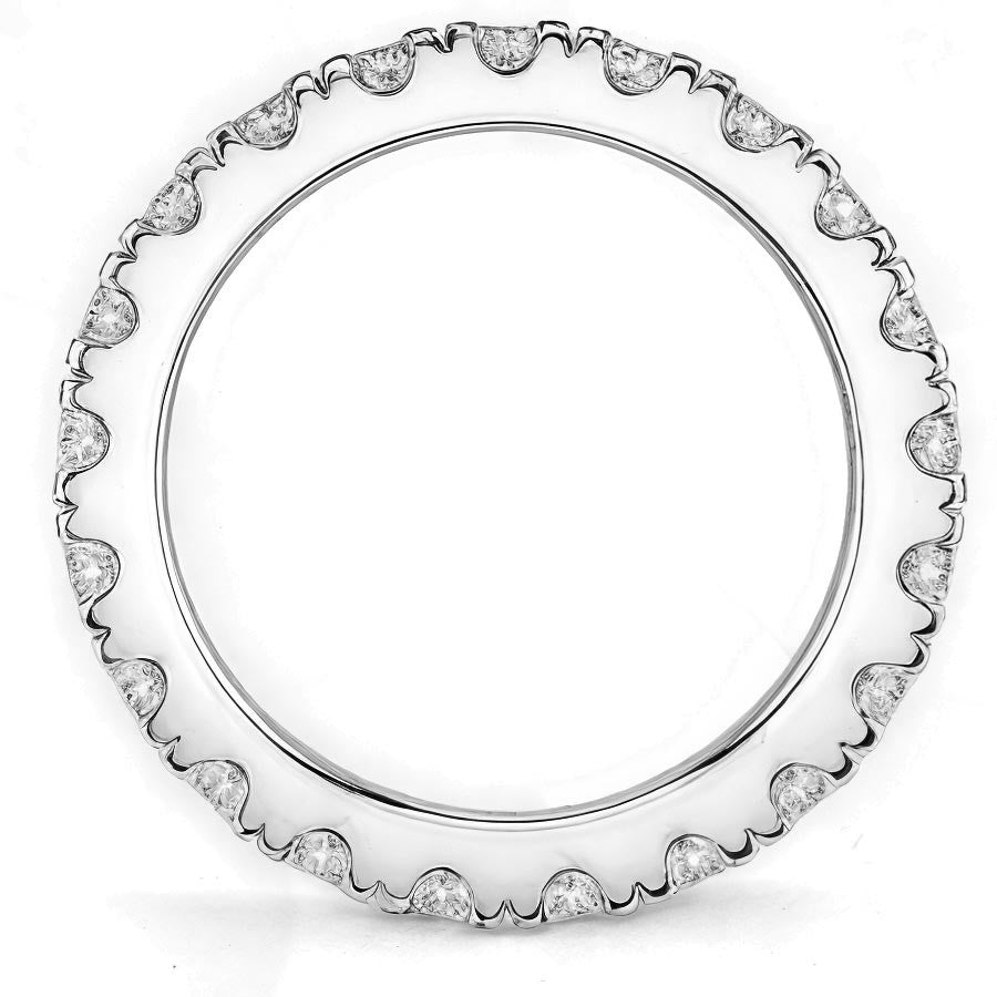 3.0mm Moissanite Round 4-Prong Eternity Ring