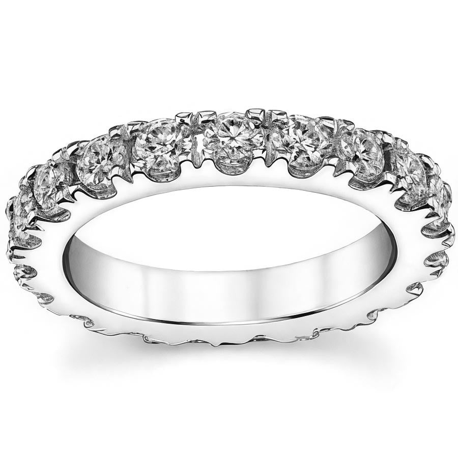 3.5mm Moissanite Round 4-Prong Eternity Ring