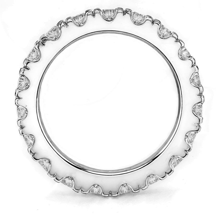 3.5mm Moissanite Round 4-Prong Eternity Ring