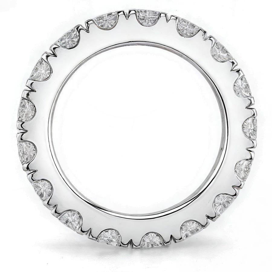 4.0mm Moissanite Round 4-Prong Eternity Ring