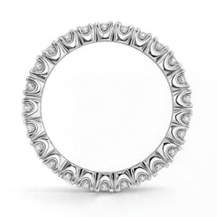2.5mm Moissanite Round 4-Prong Eternity Ring