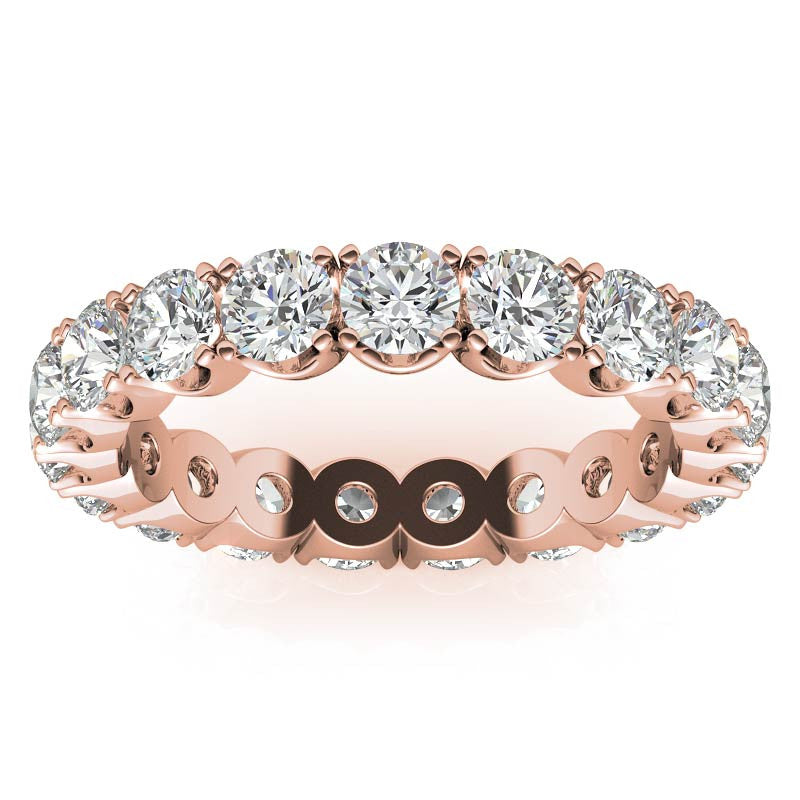 3.5mm Moissanite Round 4-Prong Eternity Ring