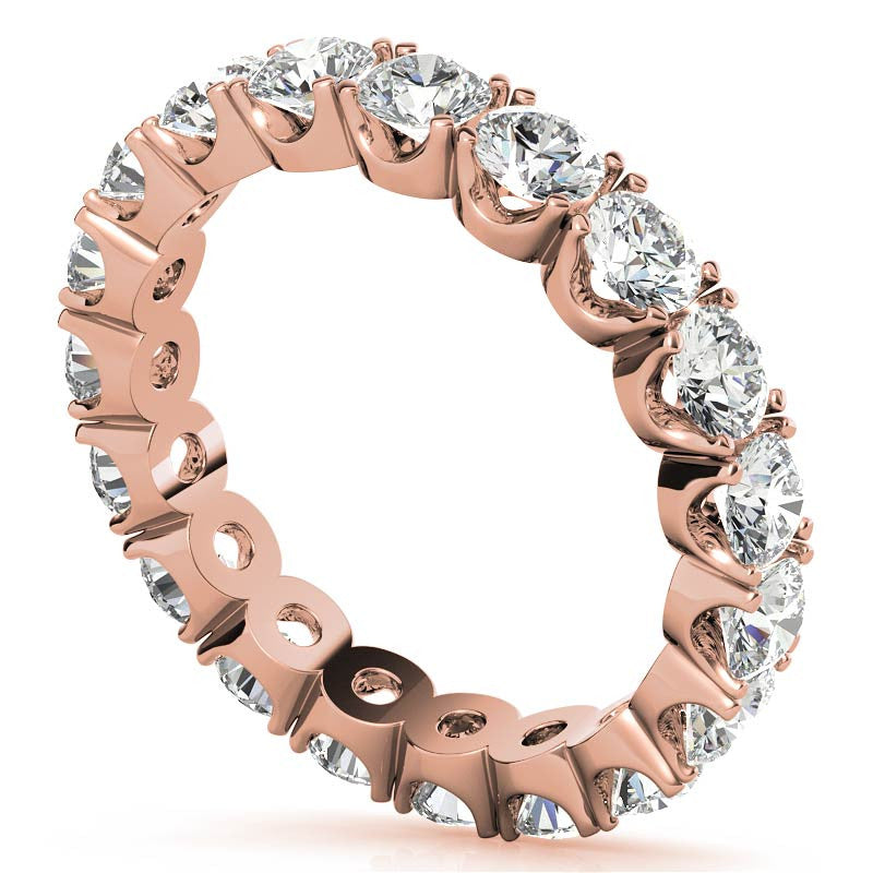 3.5mm Moissanite Round 4-Prong Eternity Ring