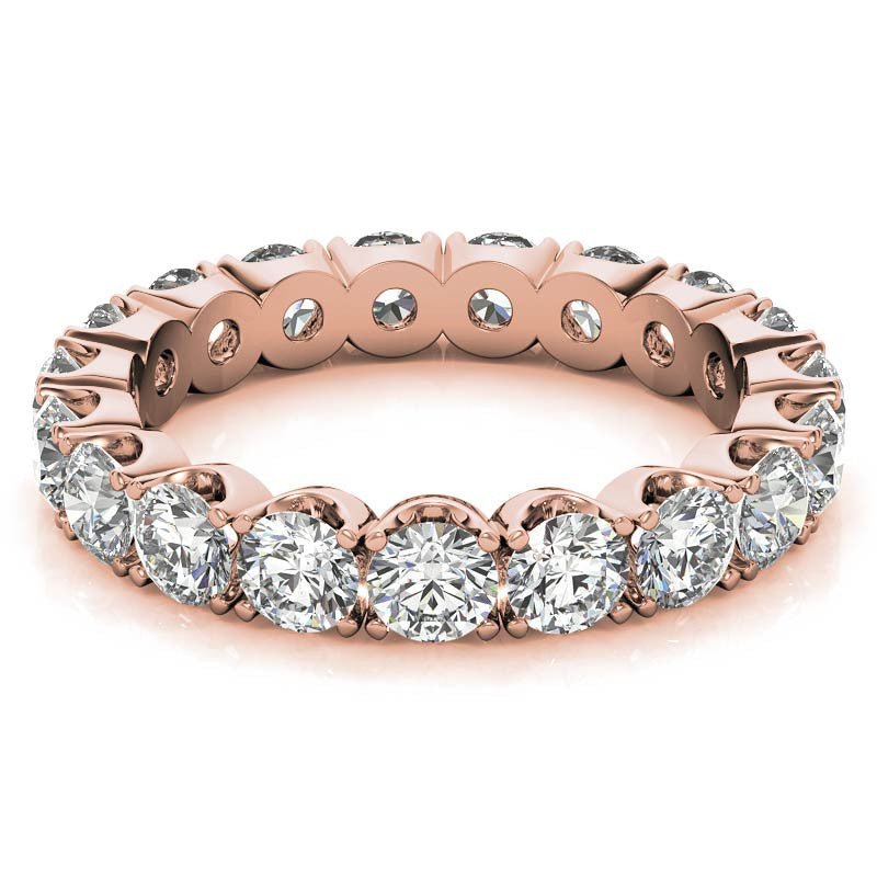 3.5mm Moissanite Round 4-Prong Eternity Ring