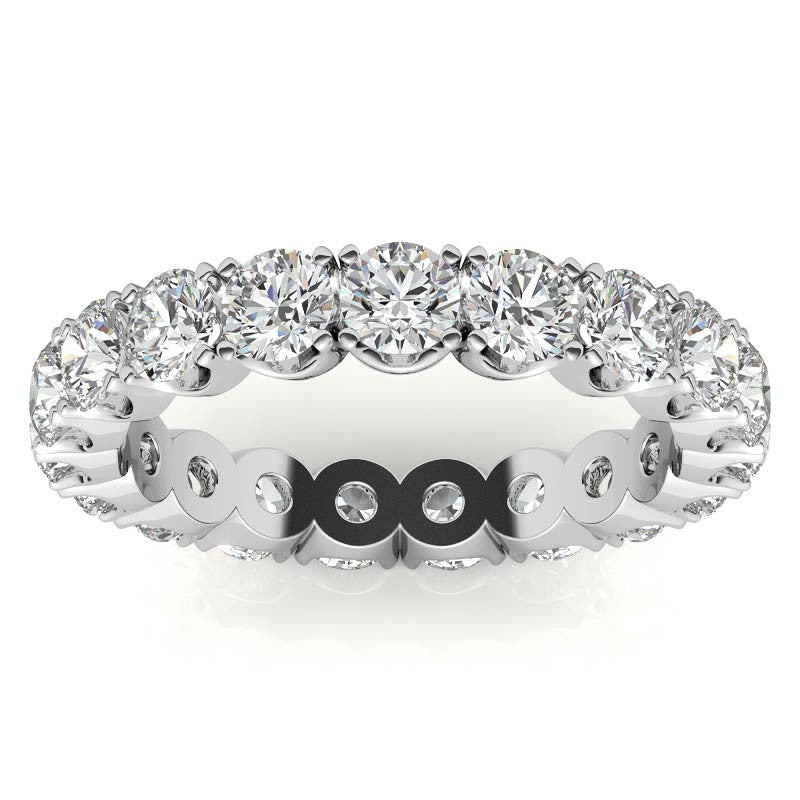 3.5mm Moissanite Round 4-Prong Eternity Ring