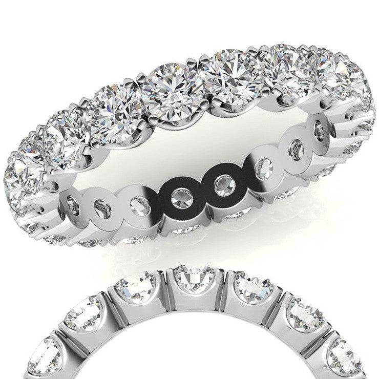 3.5mm Moissanite Round 4-Prong Eternity Ring