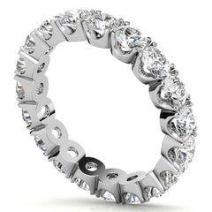 3.5mm Moissanite Round 4-Prong Eternity Ring