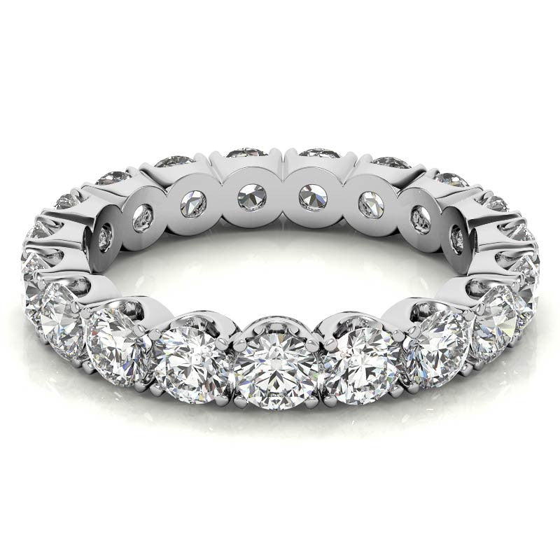 3.5mm Moissanite Round 4-Prong Eternity Ring