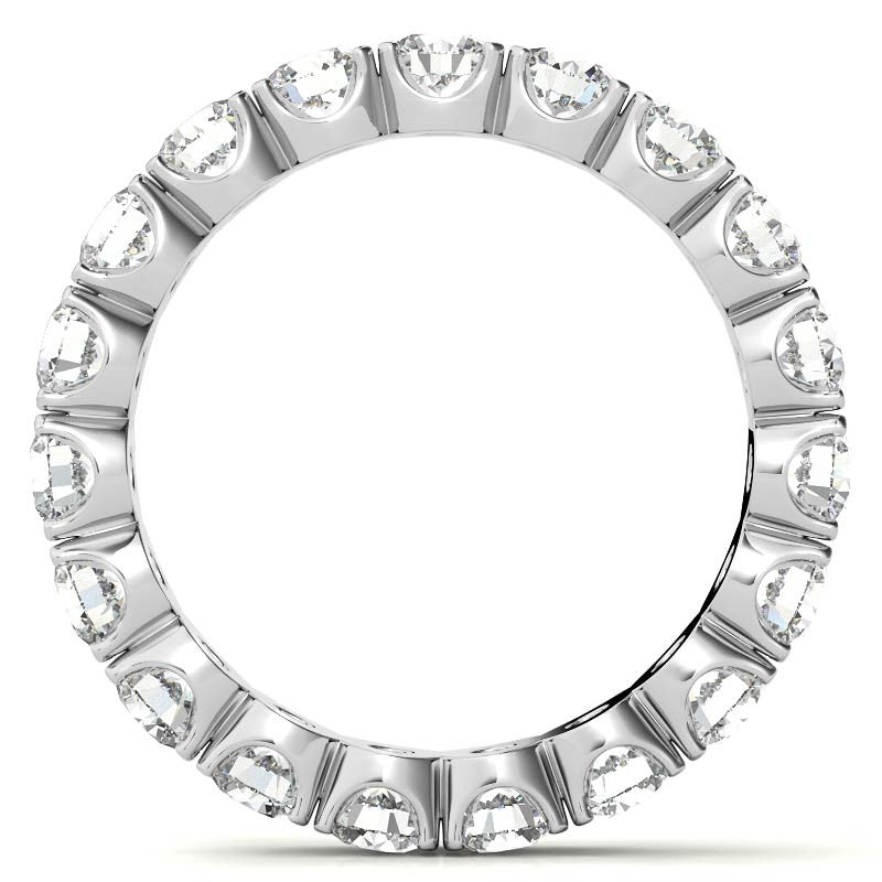 3.5mm Moissanite Round 4-Prong Eternity Ring